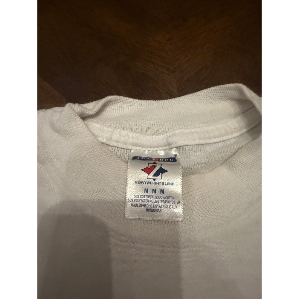 Vintage 2005 Mike Bocianowski Dragon Stack Graphic T-Shirt Jerzees White Medium - Picture 3 of 6
